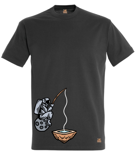 Astronaut Fishing Graphic T-shirt