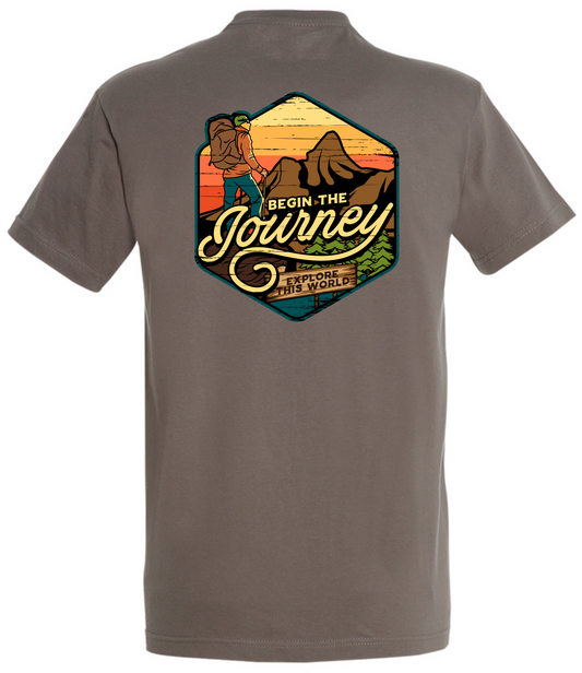 🌄 “Begin the Journey” Graphic Front and Back  T-shirt